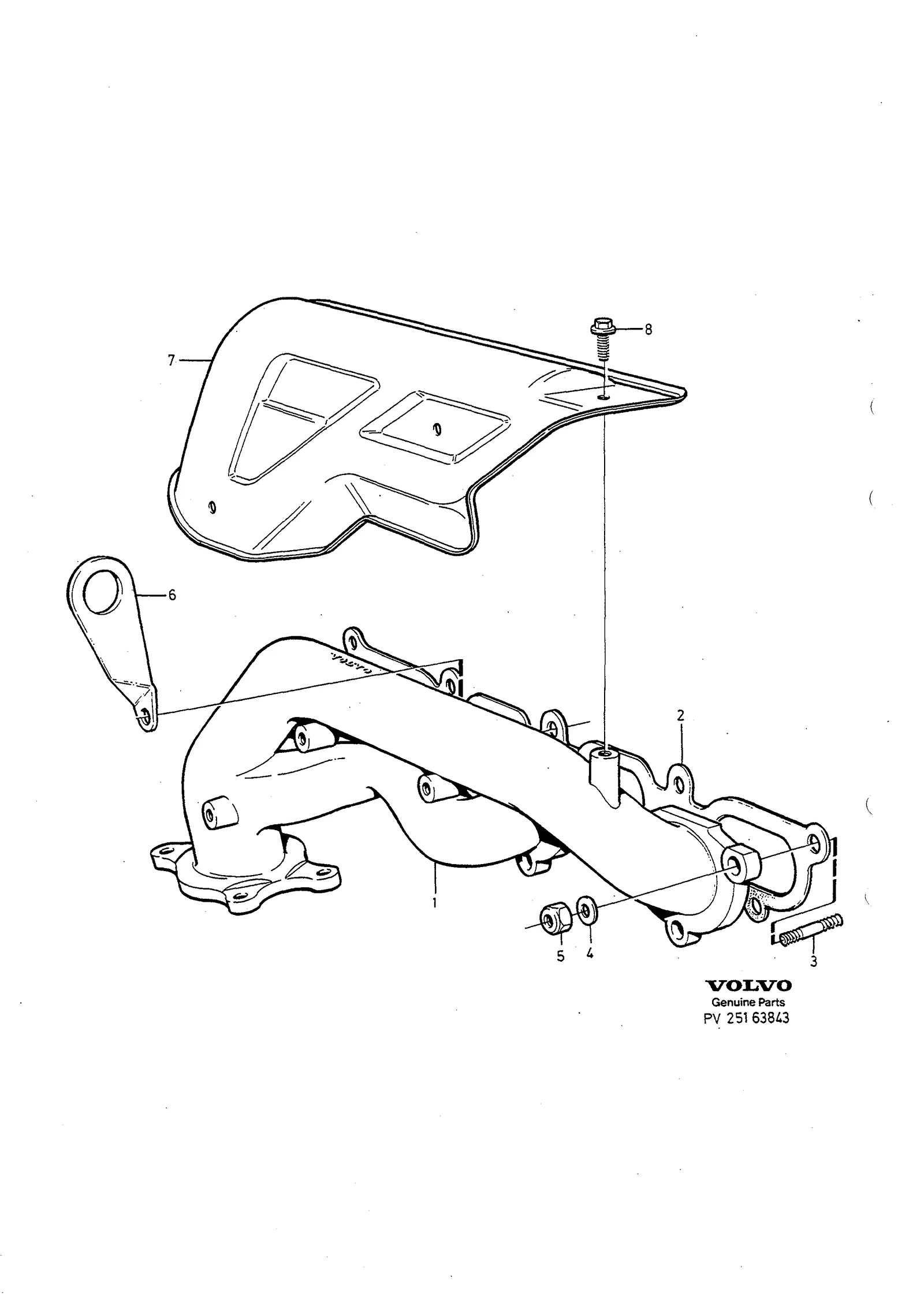 Eksosmanifold til Volvo 940/960 1994- & S90/V90 1997-