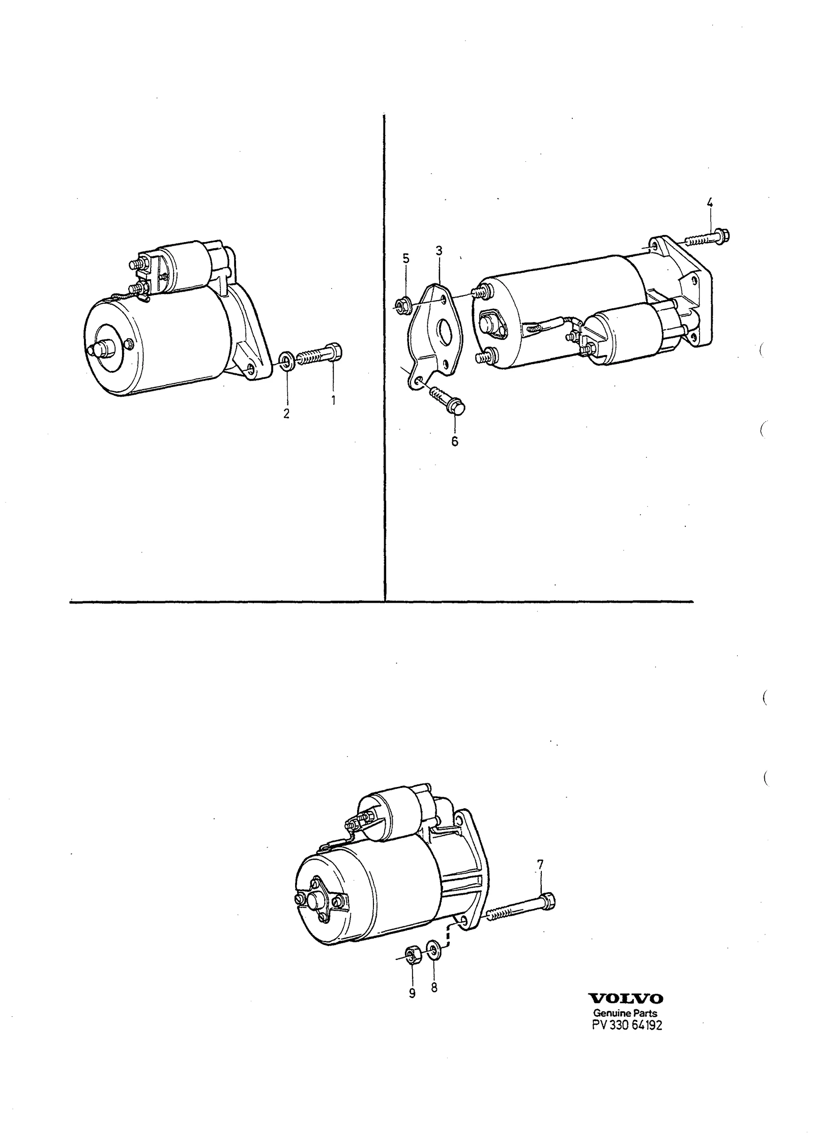 MONTERINGSDETALJER STARTMOTOR