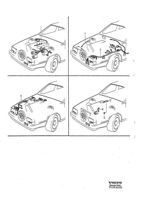 Cable harness engine compartment