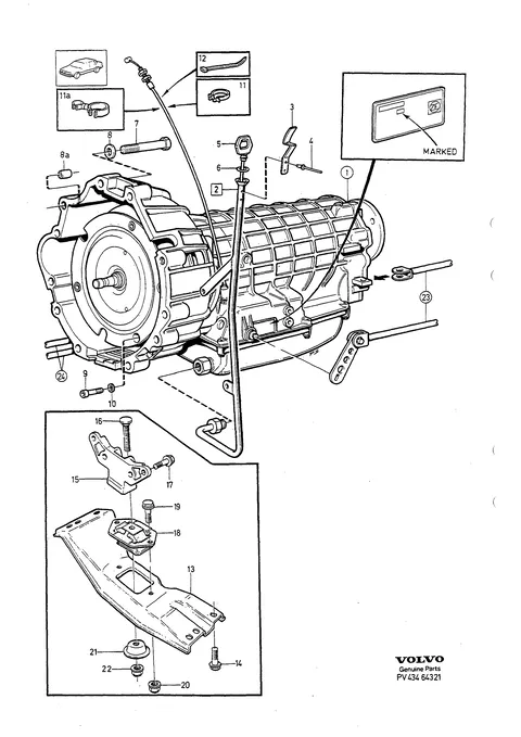 Gearbox, automatic gearbox mounting