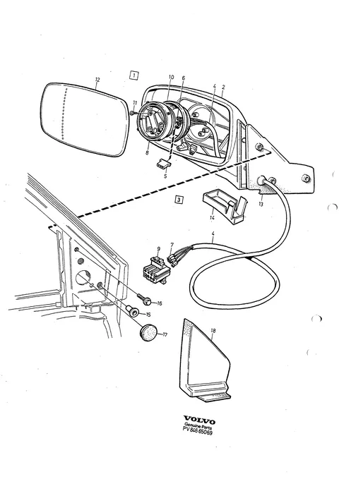 Door mirrors electrically operated