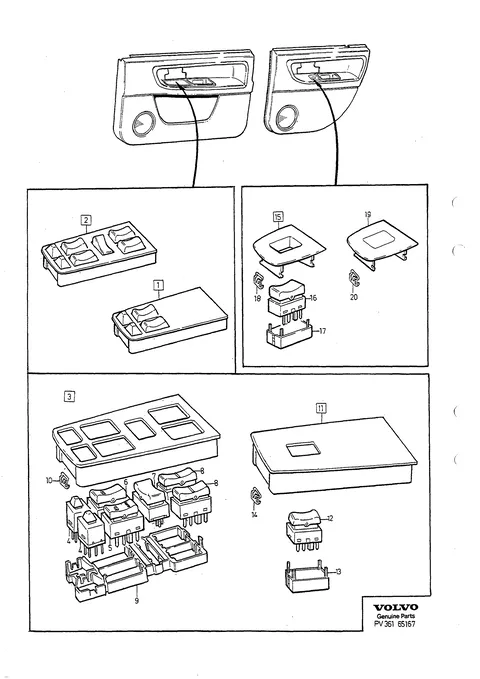 Switches power window winder