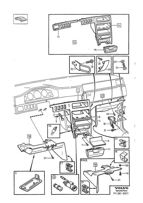 Dashboard lower section