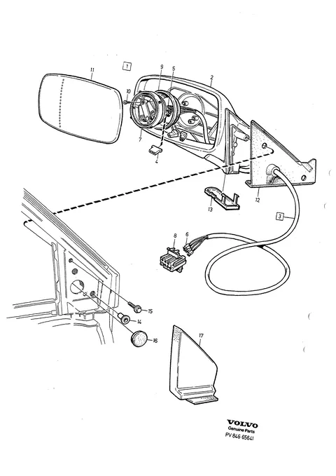 Door mirrors electrically operated