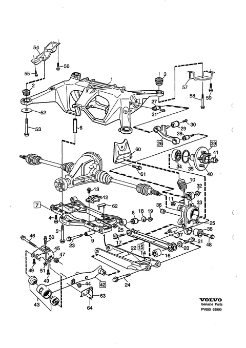 Rear suspension multi-link 1995-