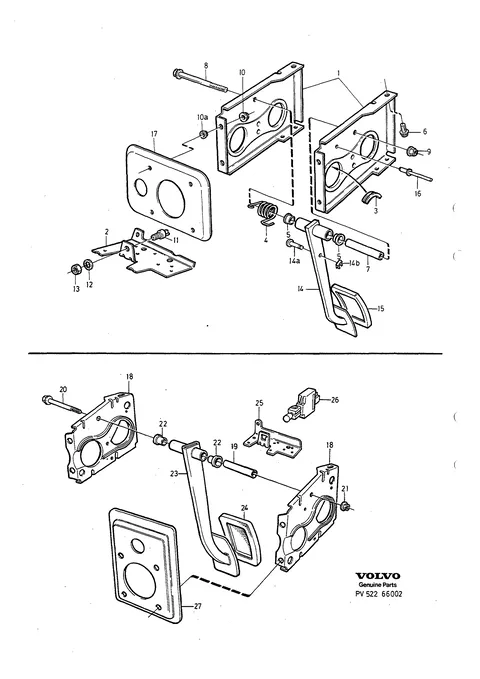 Brake pedal with fittings