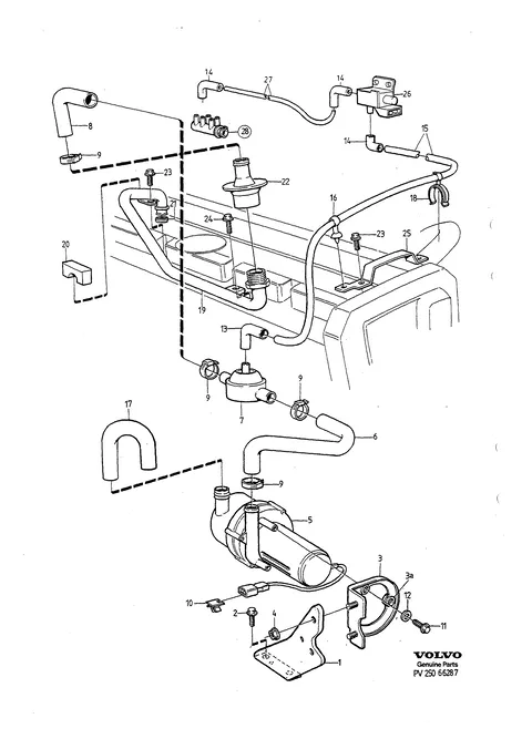 Emission control with air pump