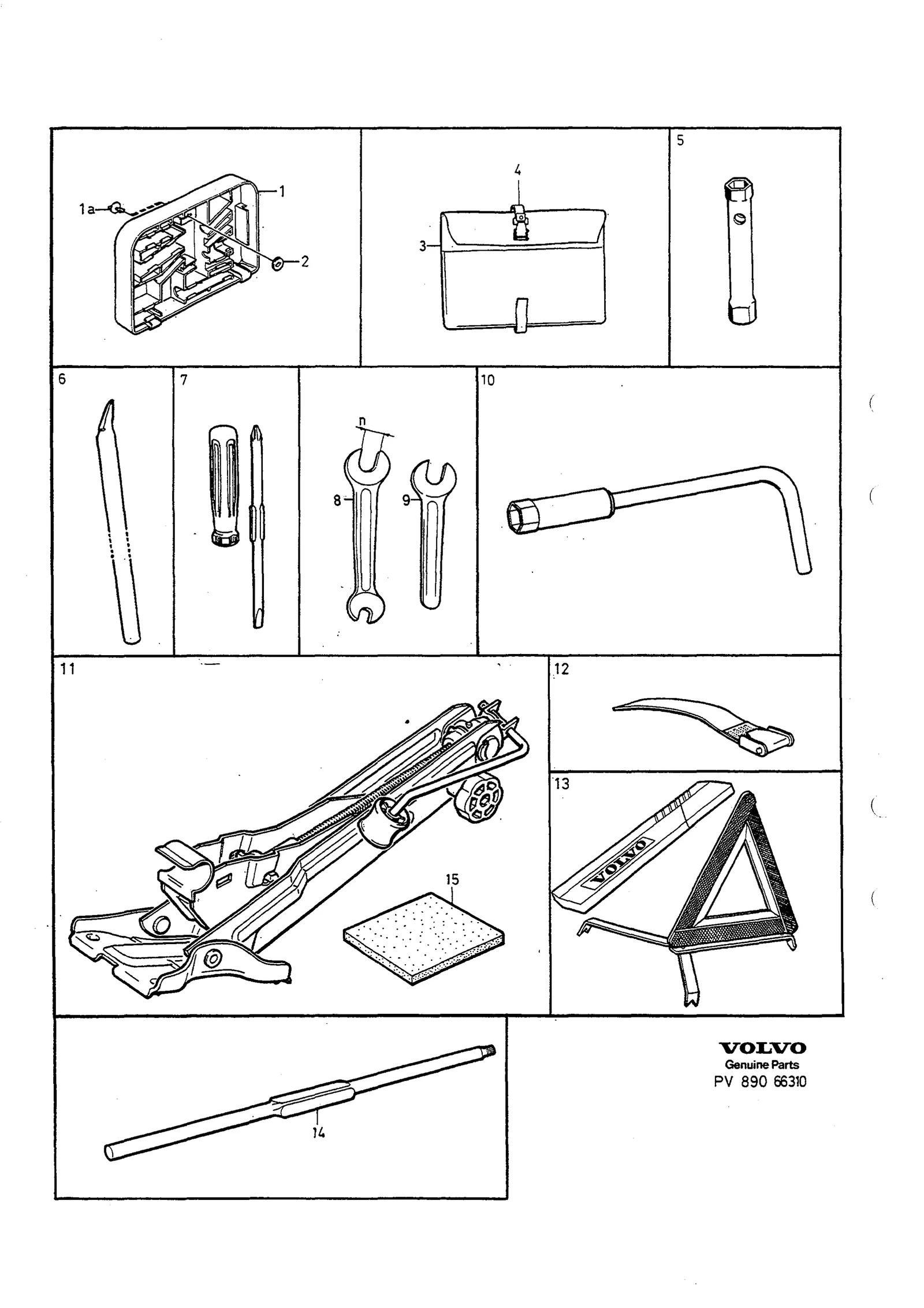 Tools and jack til Volvo 940/960 1994- & S90/V90 1997-