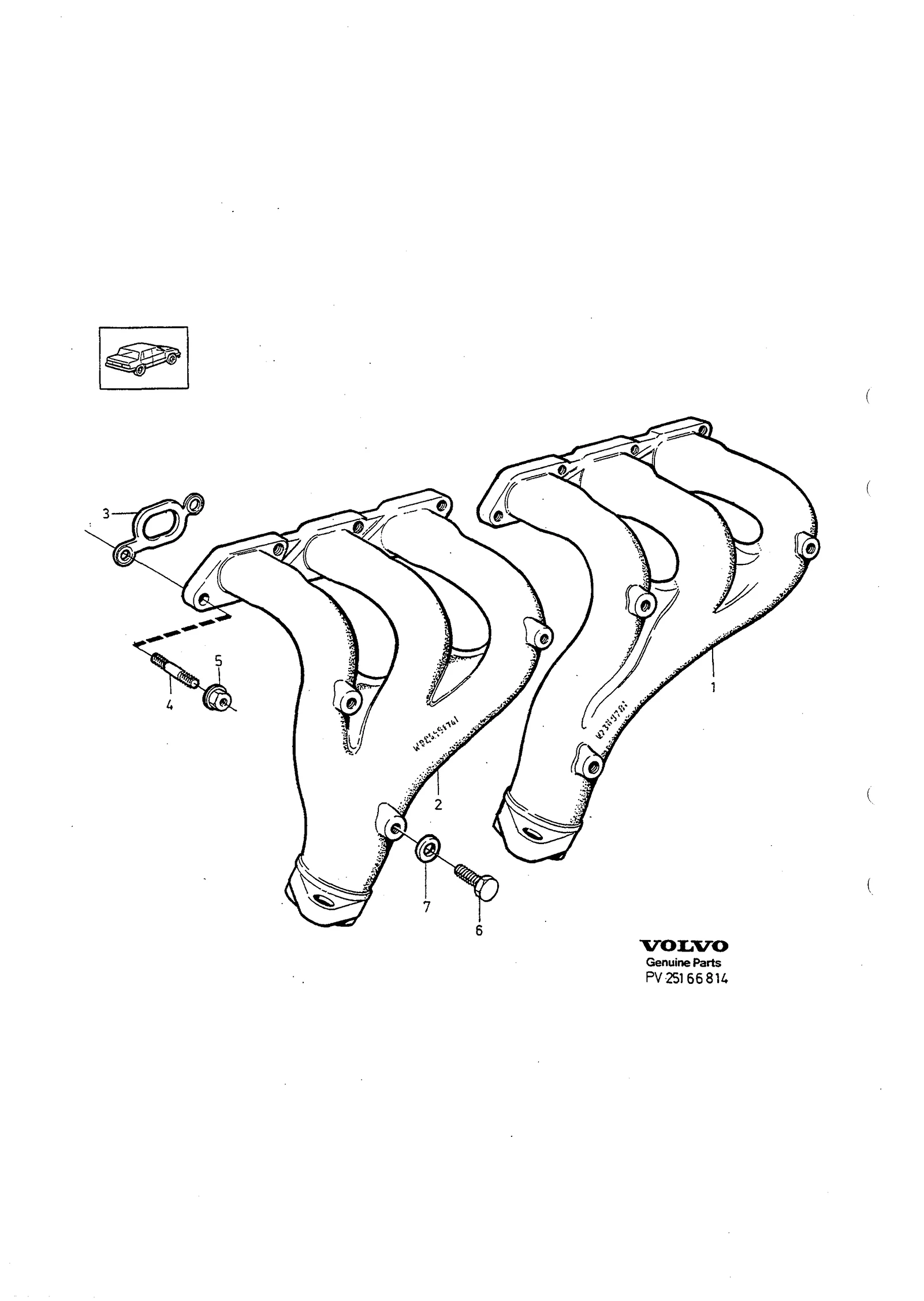 Eksosmanifold til Volvo 940/960 1994- & S90/V90 1997-