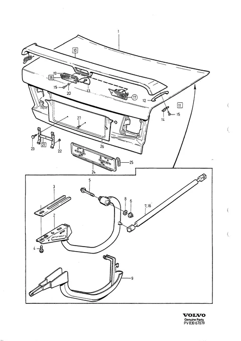 Body frame boot lid