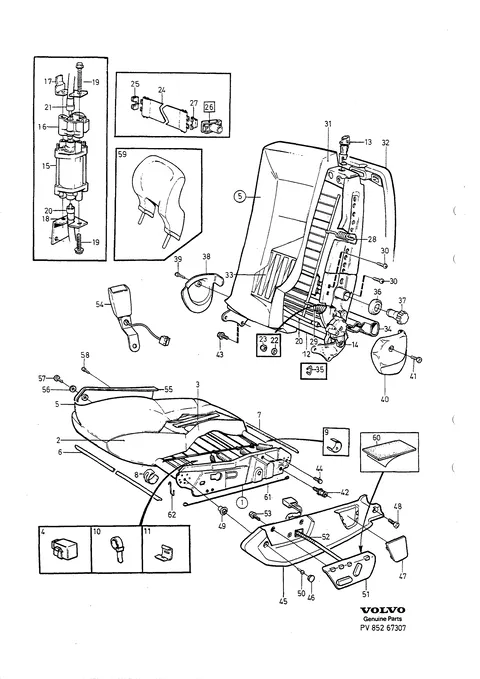 Front seat, electrical adjustment
