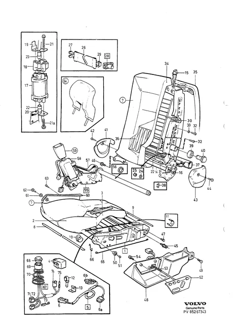Front seat, electrical adjustment