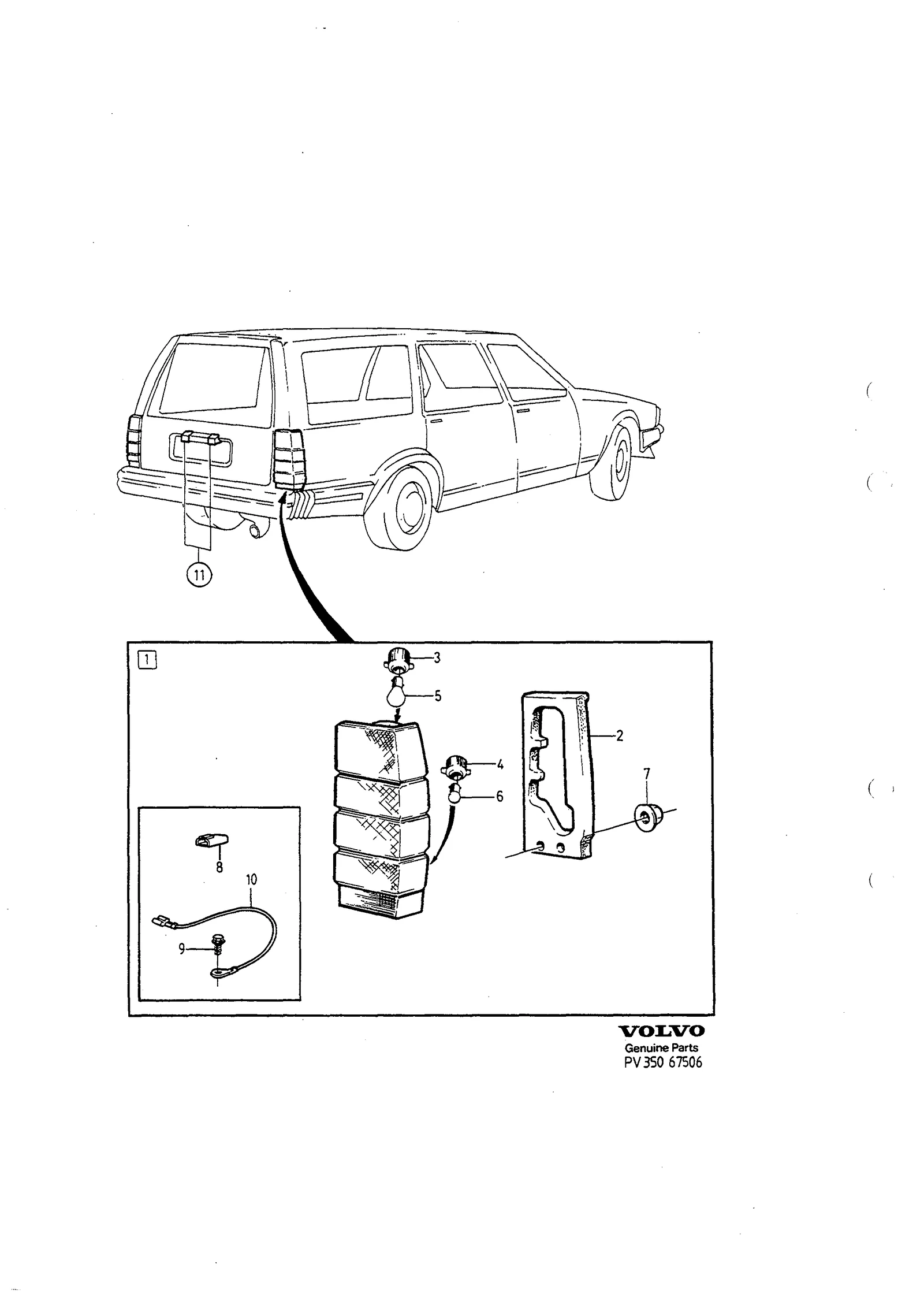 Verlichting achter voor Volvo 940/960 1994- & S90/V90 1997-
