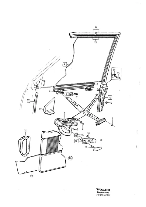 Winder mechanism front door