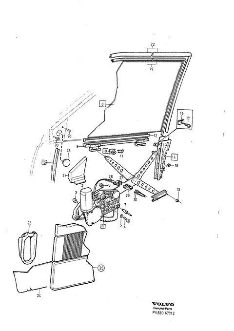 Winder mechanism front door