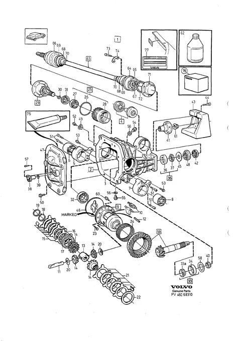 Delad bakaxel differentialbroms · 1007