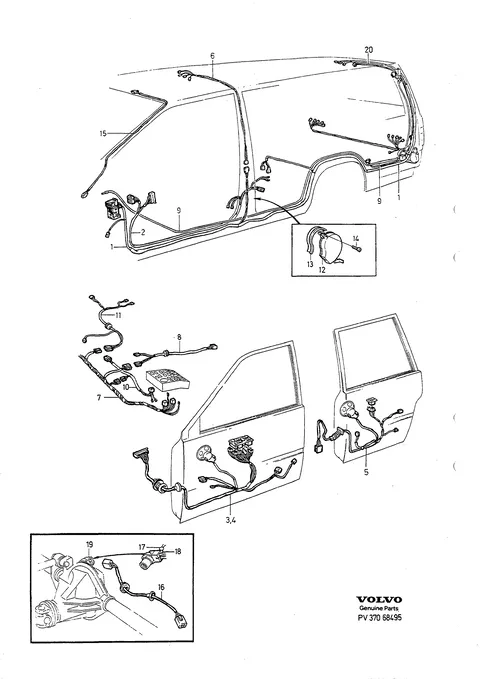 Cable harness bottom rail cabin