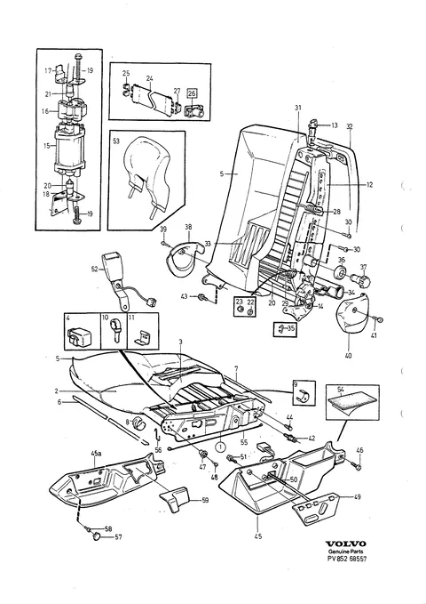 Front seat, electrical adjustment
