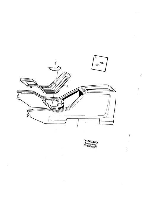 Vide-poches de console centrale