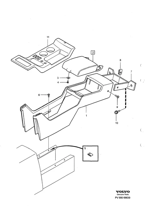 Tunnel console rear
