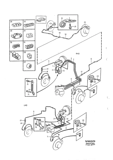 Brake pipes with fittings