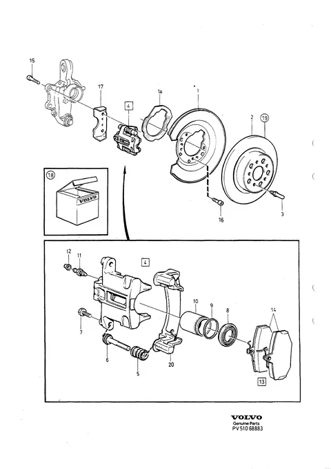 Rear wheel brake