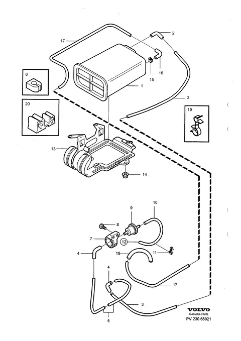 Carbon filter with fittings