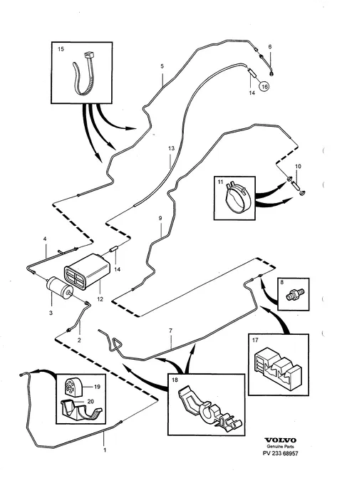 Fuel pipes from tank to engine