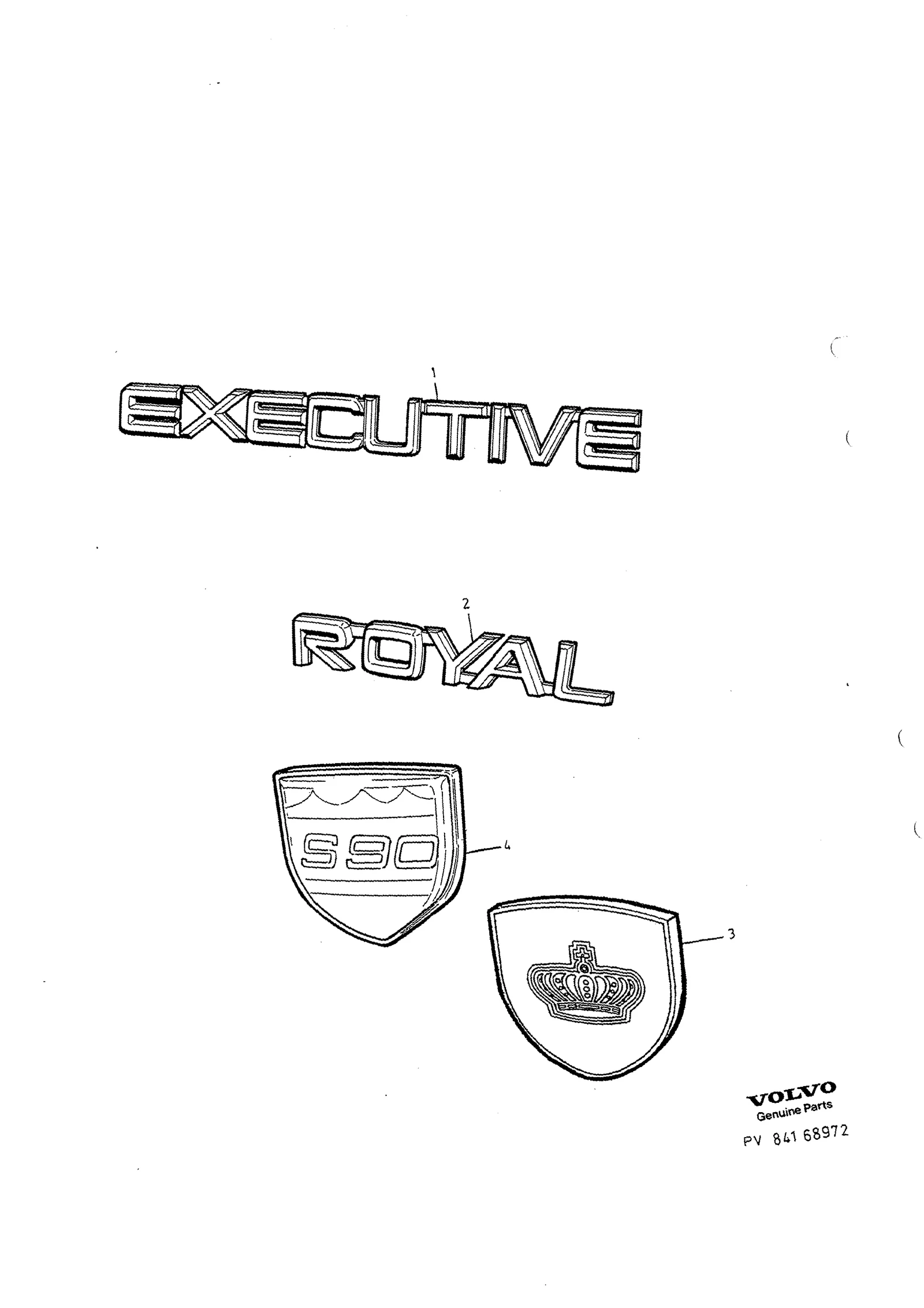 Emblem til Volvo 940/960 1994- & S90/V90 1997-