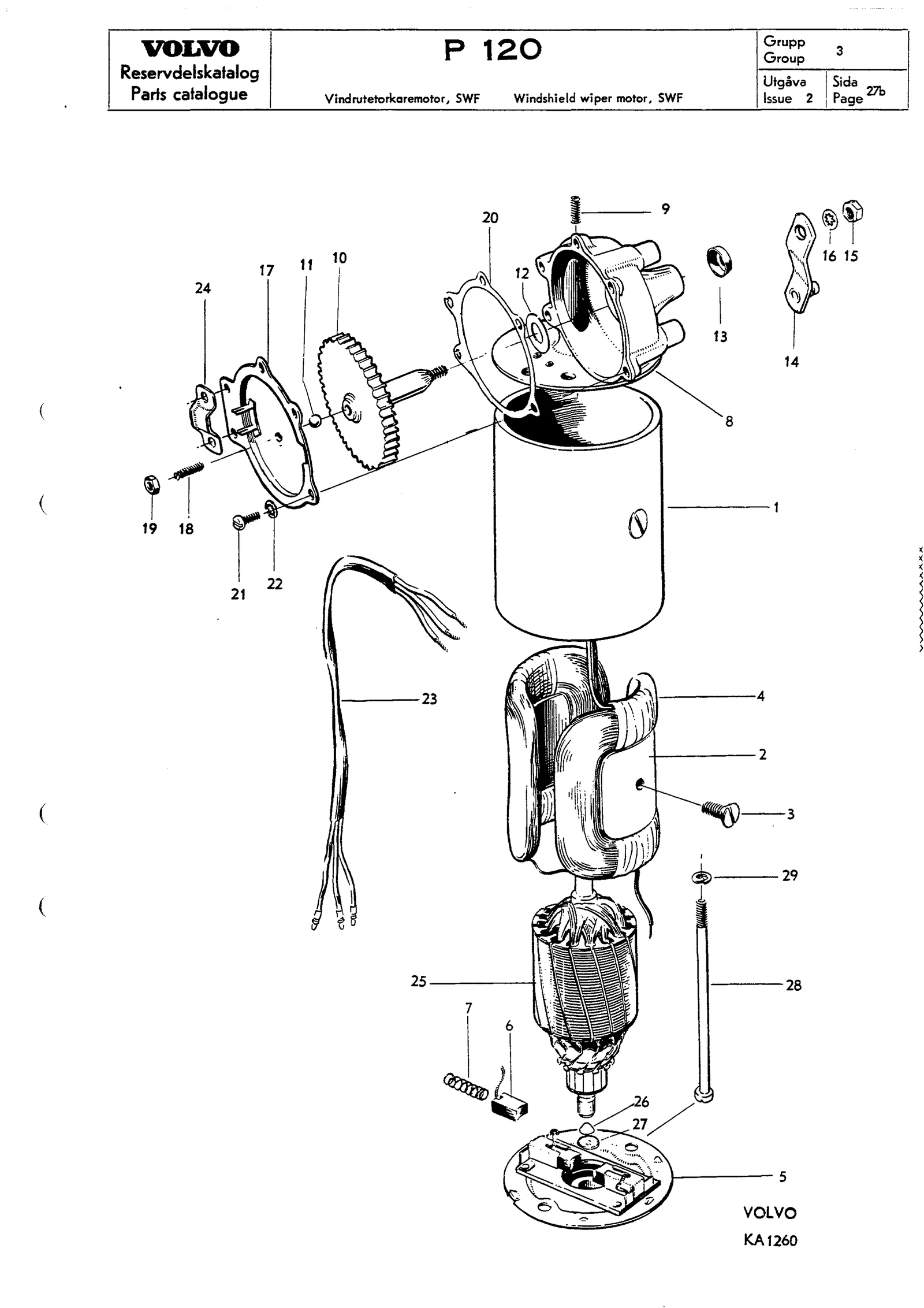 Vindrutetorkaremotor, SWF