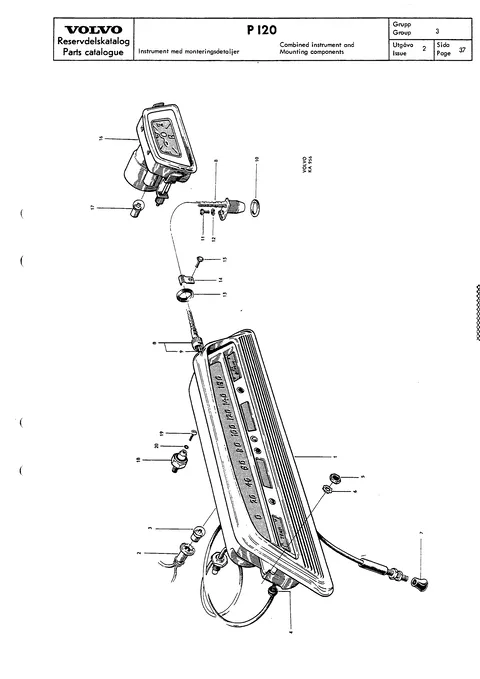 Combined instrument and Mounting components