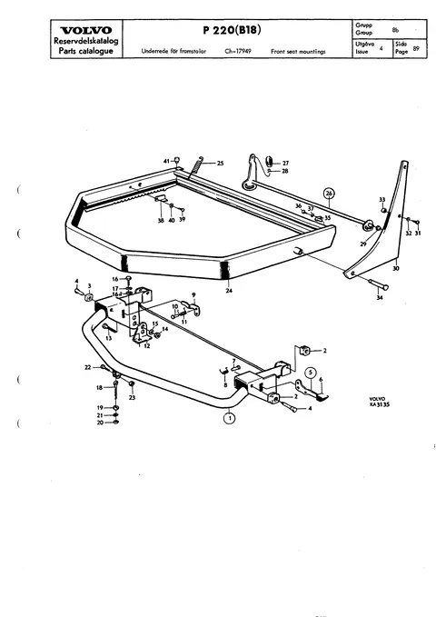 Front seat mountings