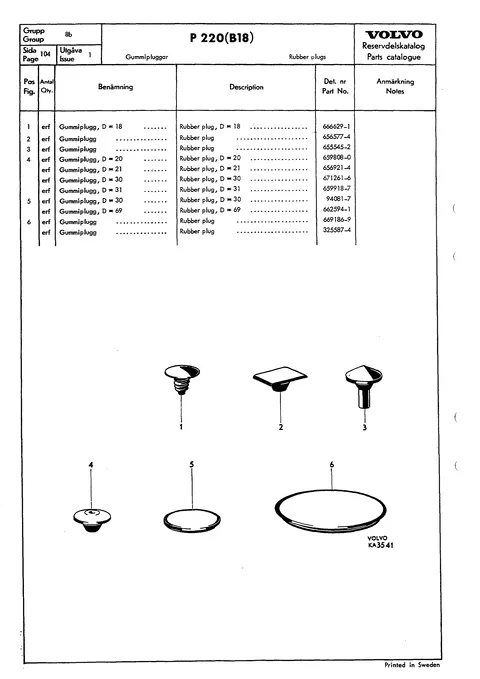 Rubber plugs