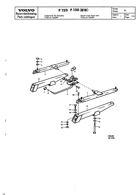 Bench type front seat P120 ch-166399