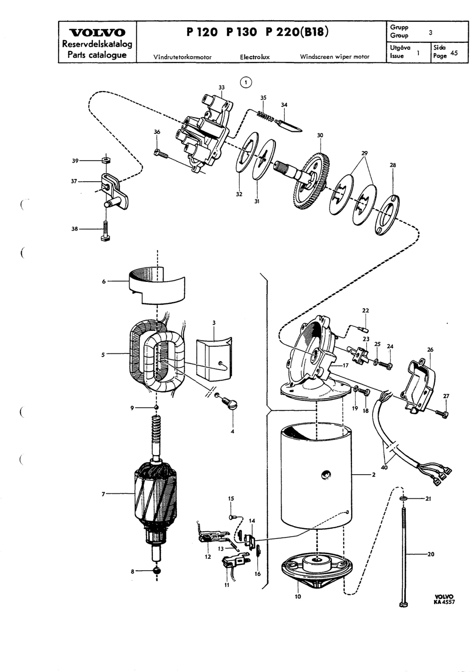 Vindrutetorkarmotor