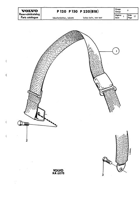 Safety belts, rear seat