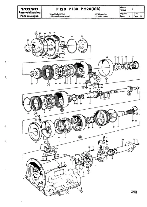 BW 35 gearbox . Planet cover