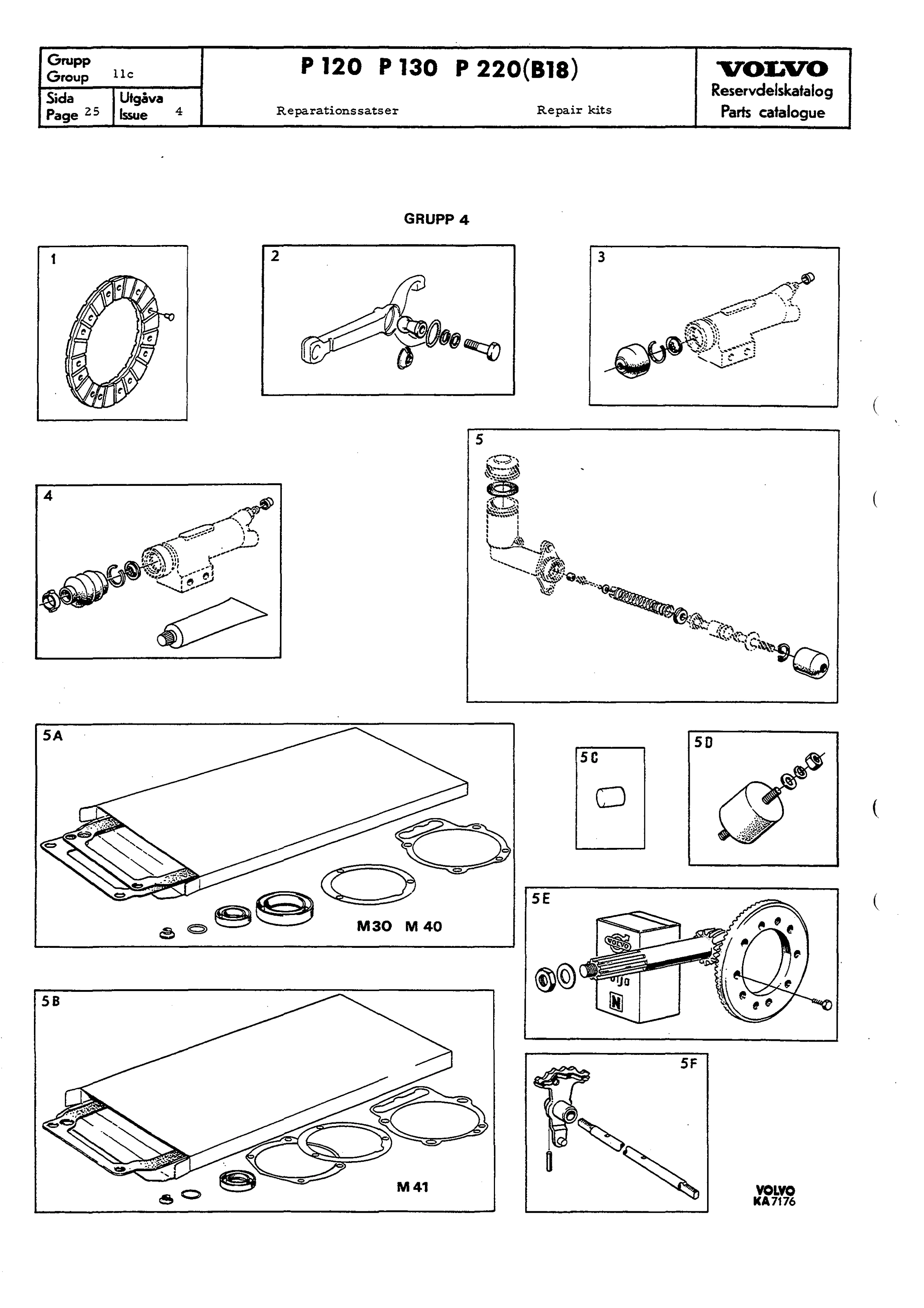 Reparationssatser "Specifikation" se specialkatalog