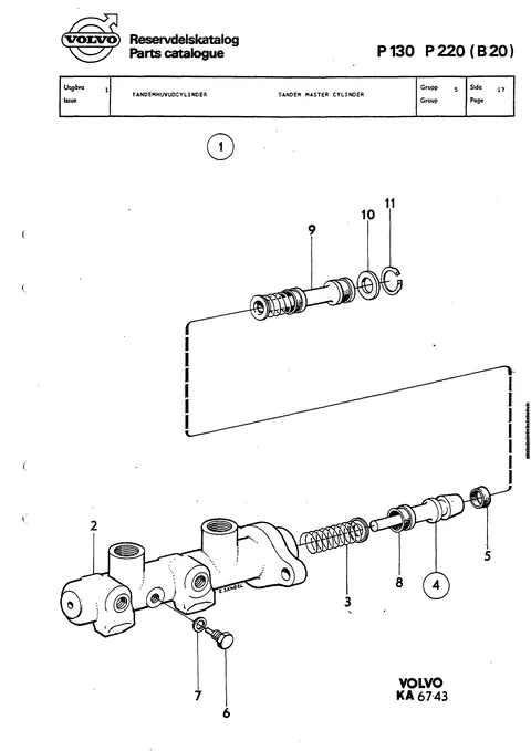 Tandemhuvudcylinder