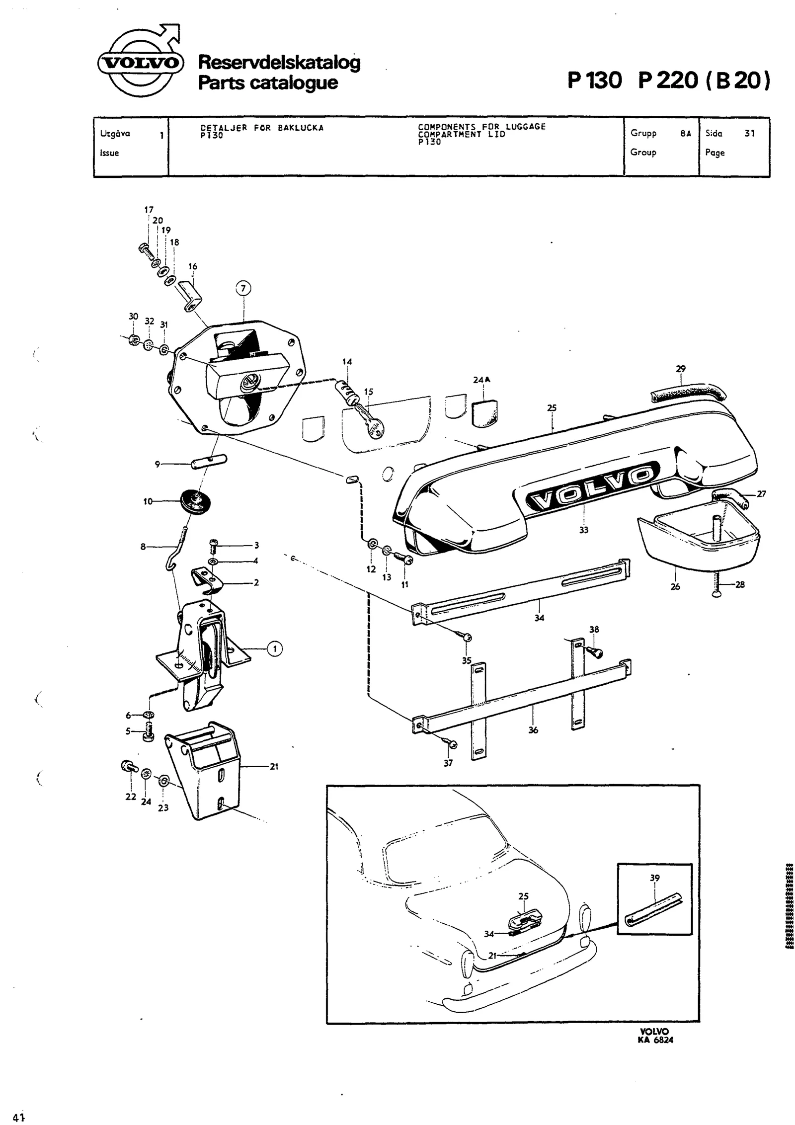 DETALJER FÖR BAKLUCKA P130