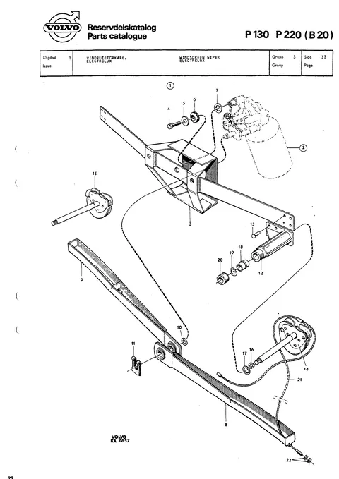 Vindrutetorkare, Electrolux