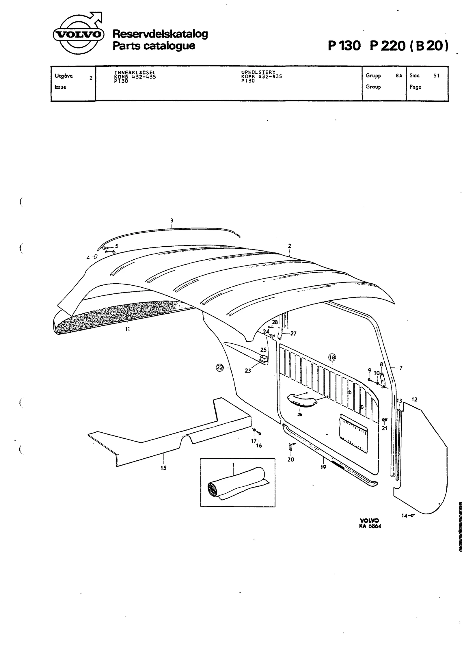 INNERKLÄDSEL KOMB 417B, 425B, 430, 431 P130