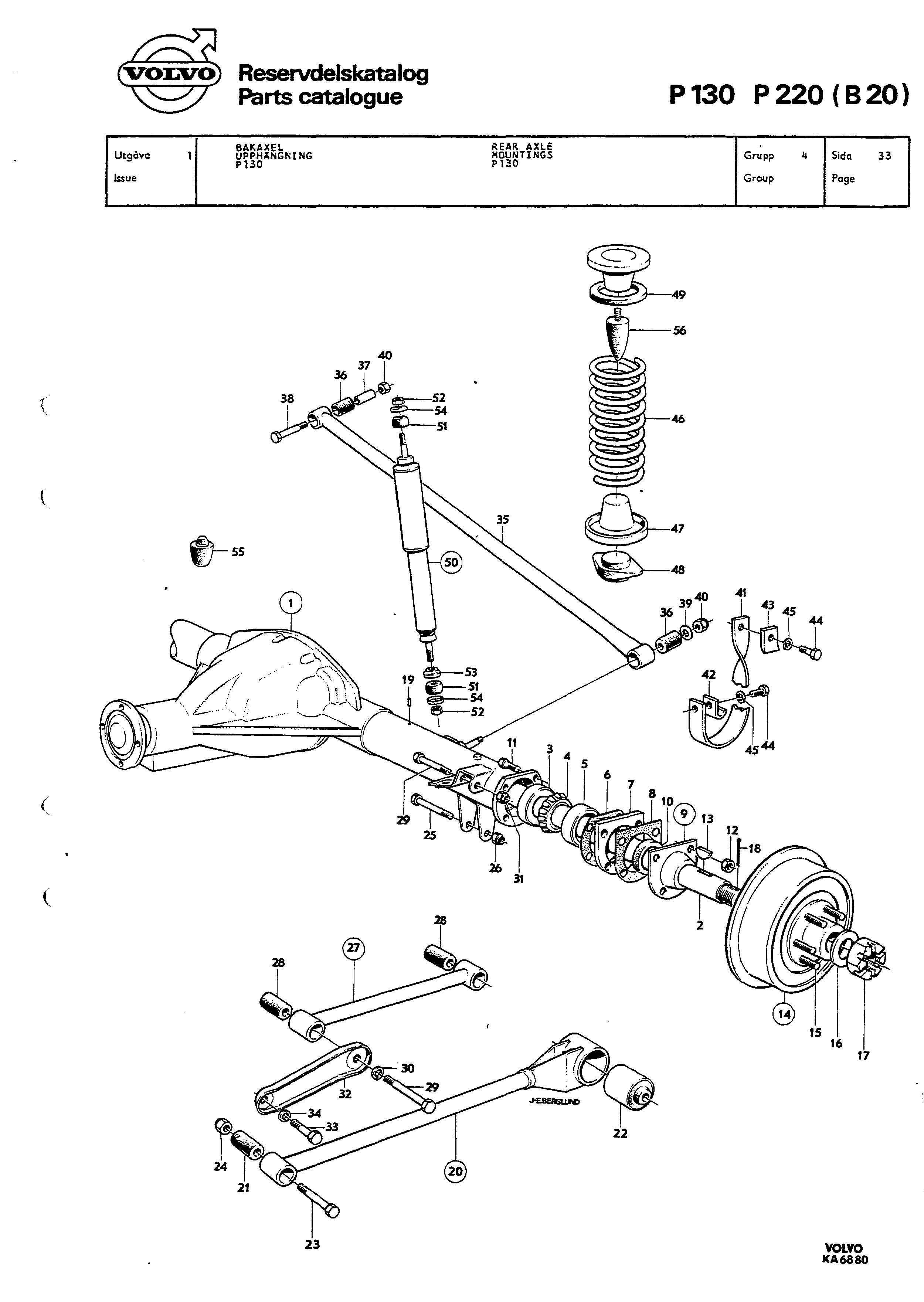 BAKAXEL UPPHÄNGNING P130
