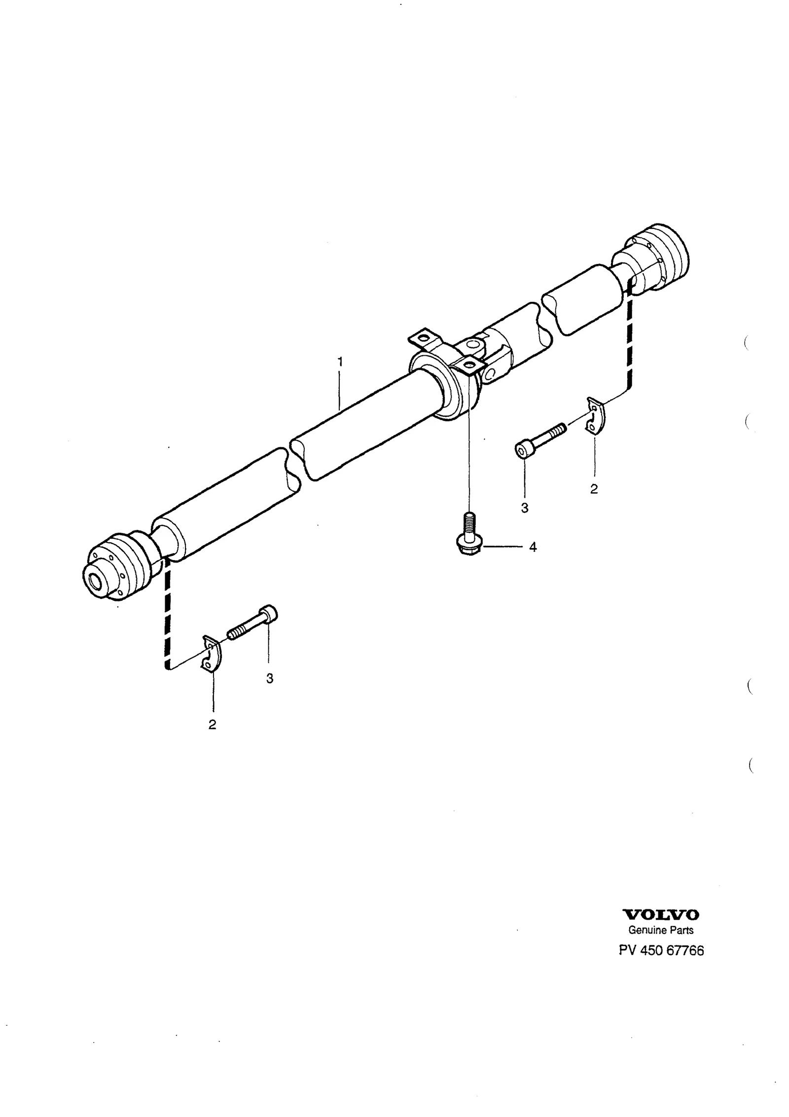 Propeller shaft centre bearing and mounting pour Volvo S70/V70/C70 · Volvo C70/V70/S70