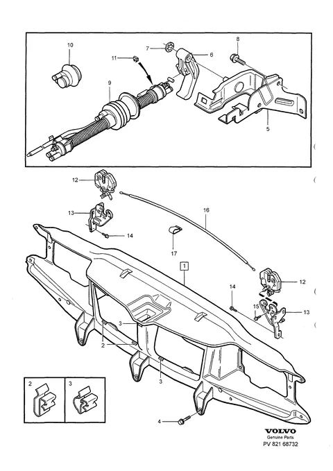 Front section bonnet lock