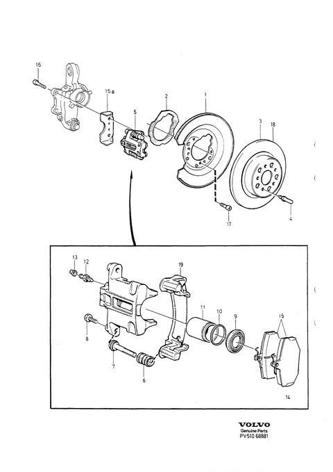 Rear wheel brake
