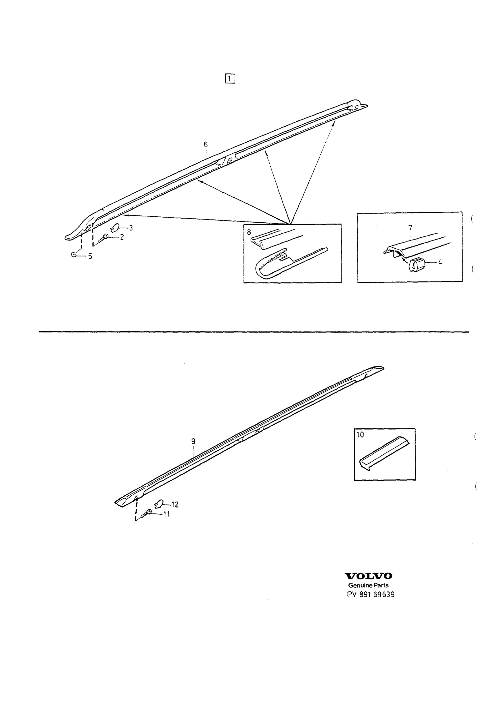 Rails til Volvo S70/V70/C70 · Volvo C70/V70/S70