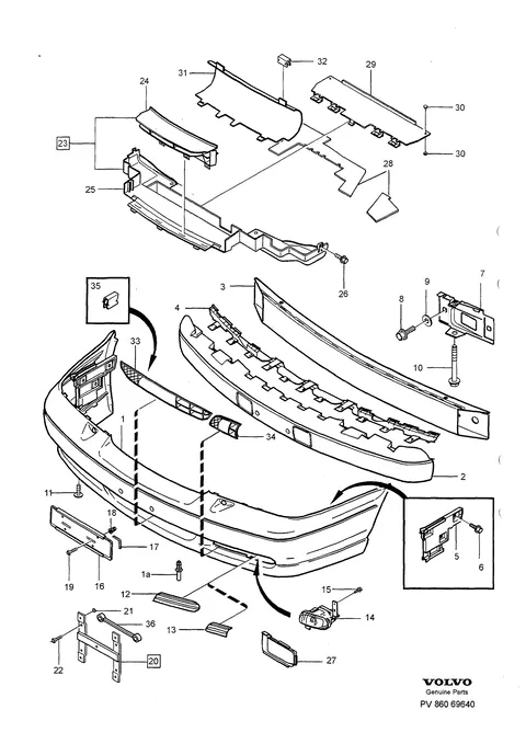 Front bumper, spoiler air guides