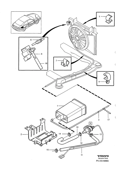 Carbon filter with fittings