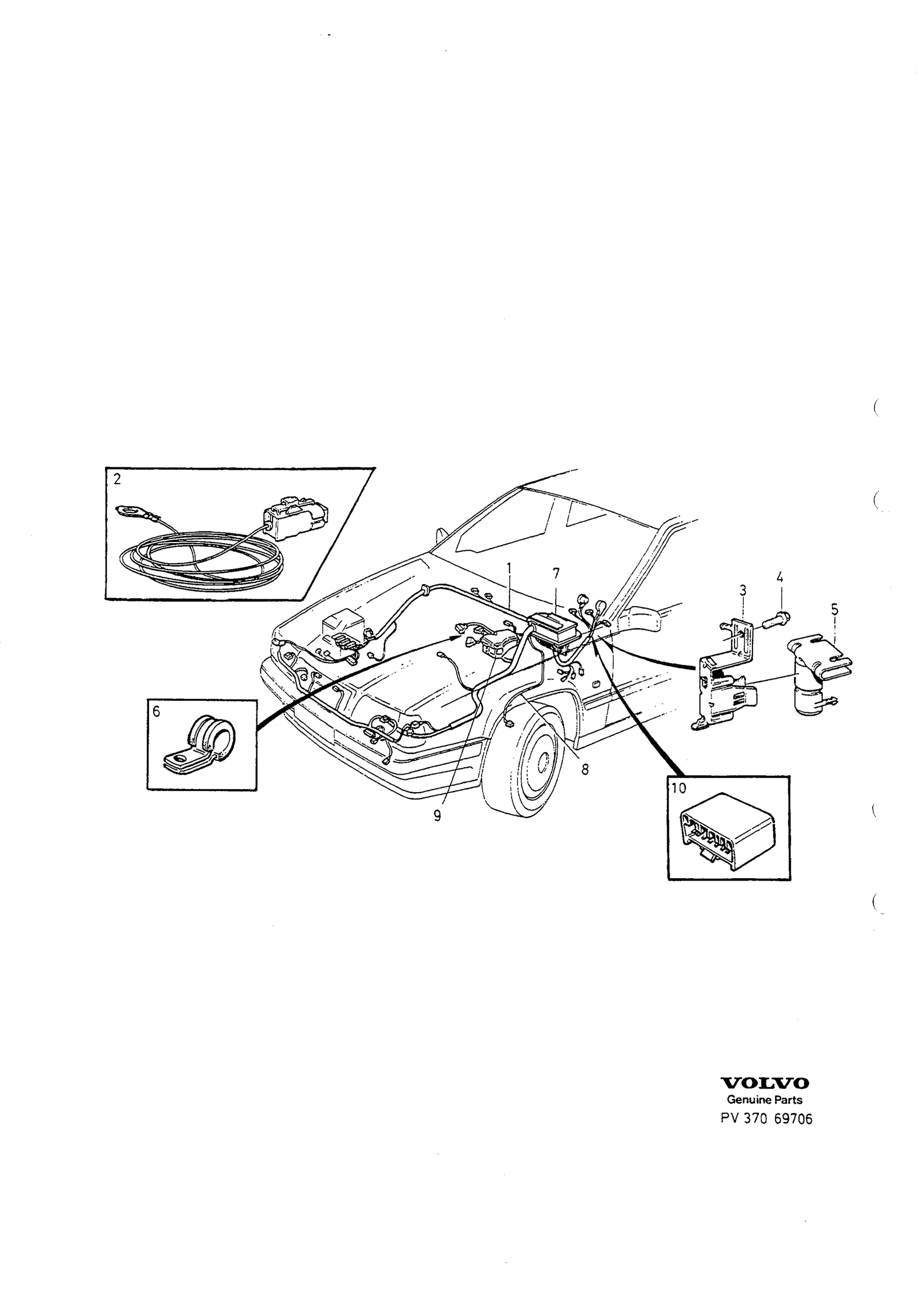 Ledningsnett motorrom til Volvo S70/V70/C70 · Volvo C70/V70/S70